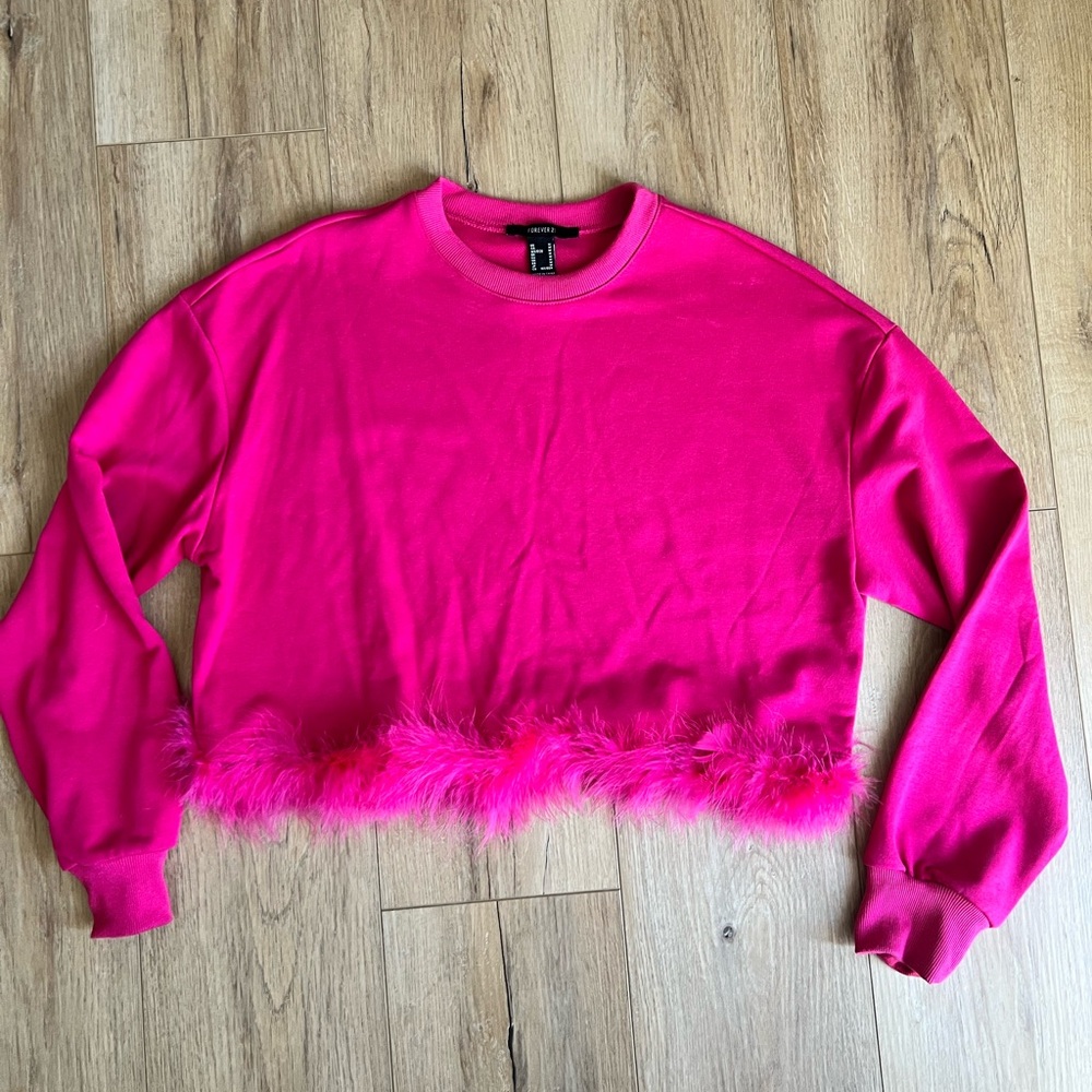 Forever 21 Hot Pink Crewneck Sweatshirt